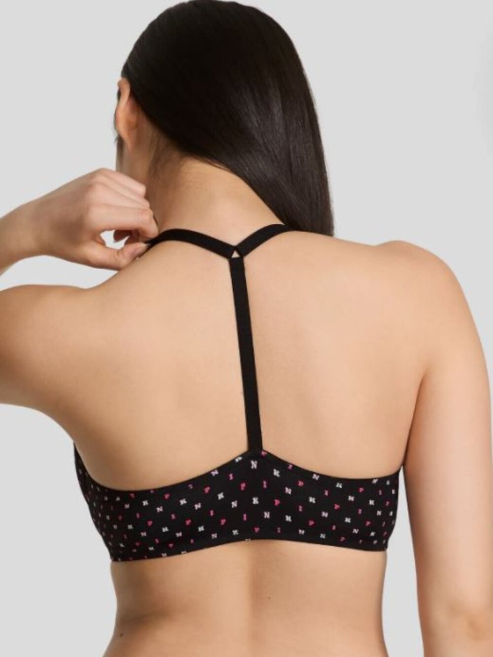 Victoria’s Secret Bra - 34B Black with Pink Pattern - Picture 4 of 5